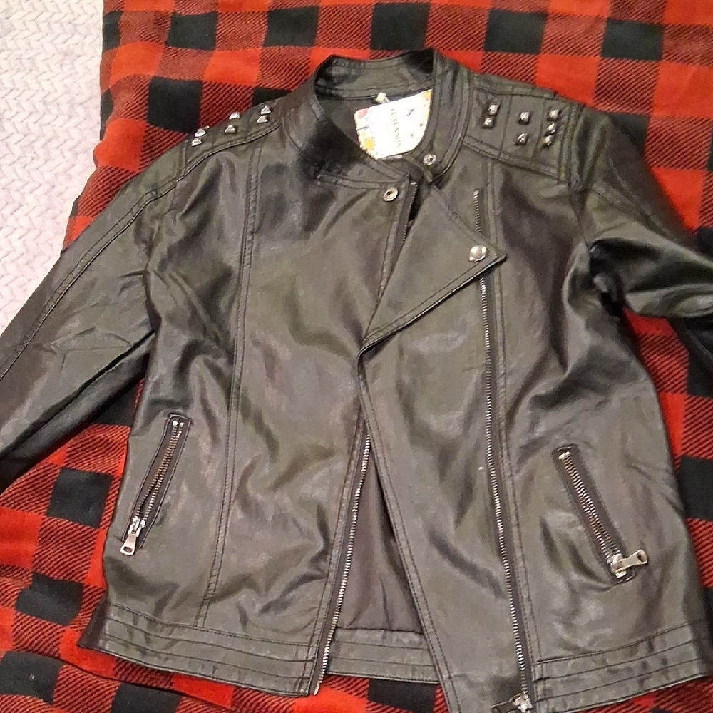 Black Studded Leather Jacket